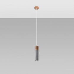 Pendant lamp ZANE 1 grey