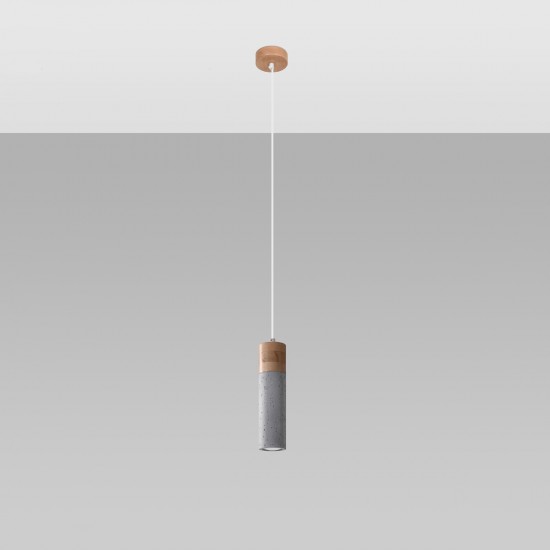 Pendant lamp ZANE 1 grey