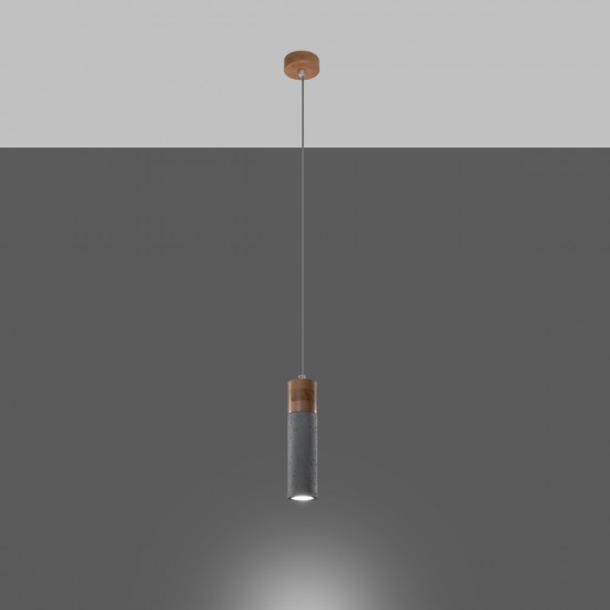 Pendant lamp ZANE 1 grey