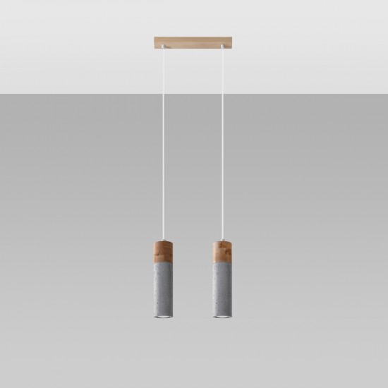 Pendant lamp ZANE 2 grey