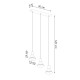 Pendant lamp TALEJA 3 black [E27]