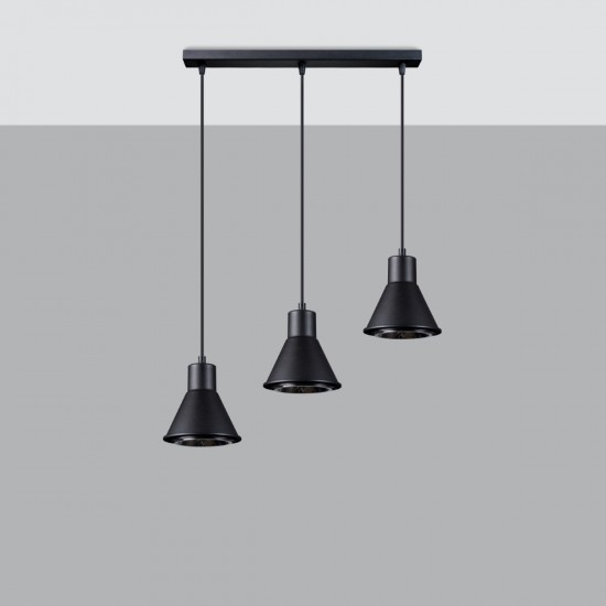 Pendant lamp TALEJA 3 black [ES111]
