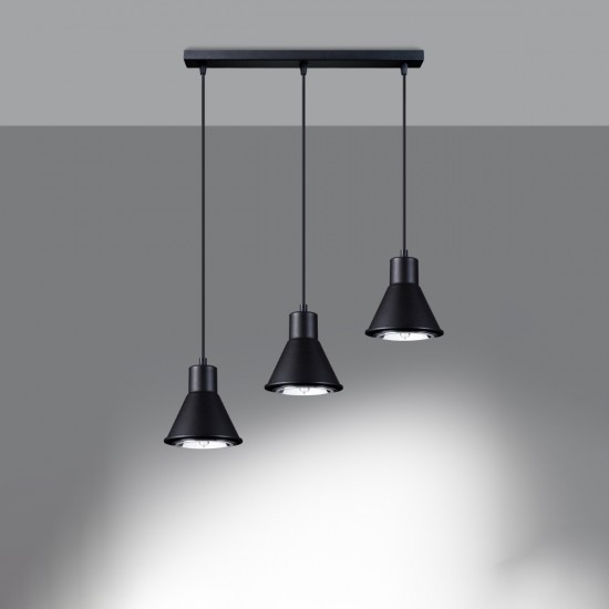 Pendant lamp TALEJA 3 black [ES111]