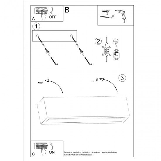 Wall lamp VEGA 50 concrete