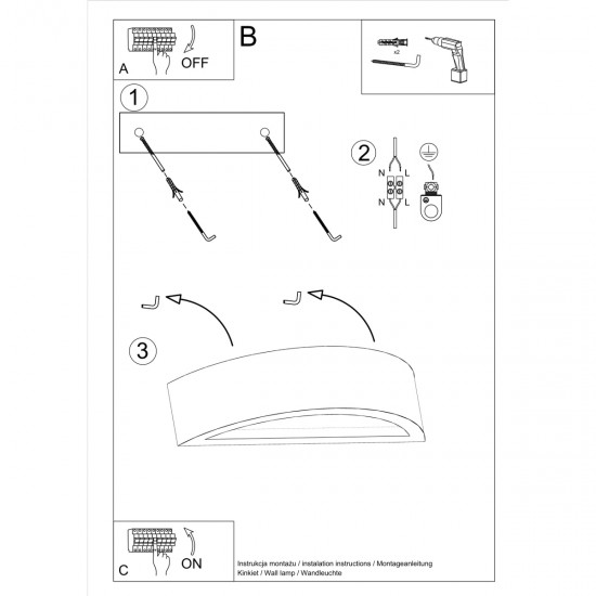 Wall lamp ATENA concrete