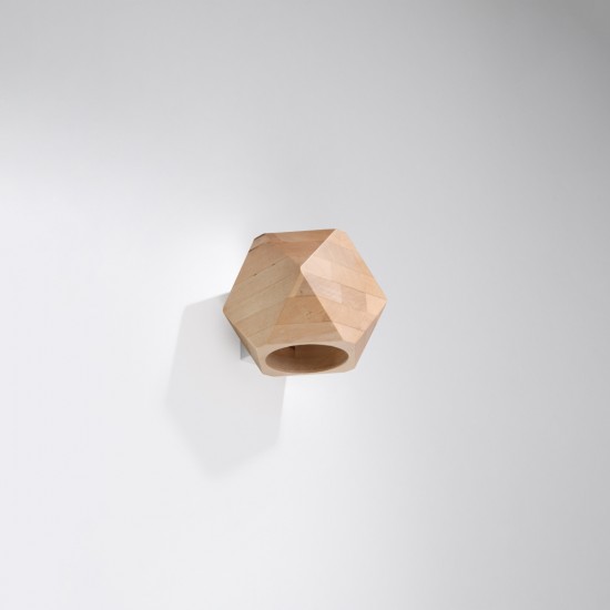 Wall lamp WOODY natural wood