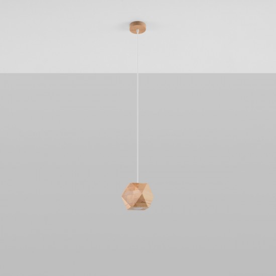 Pendant lamp WOODY natural wood