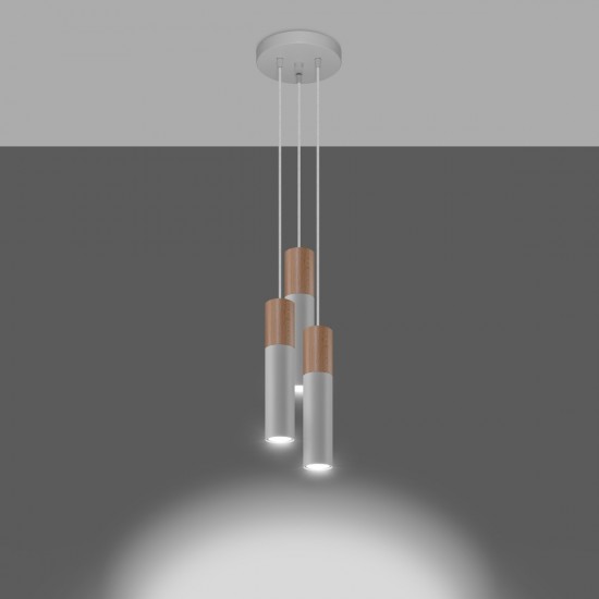 Pendant lamp PABLO 3P white