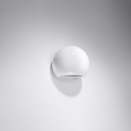 Varnished wall lamp GLOBE white gloss Varnished wall lamp GLOBE white gloss