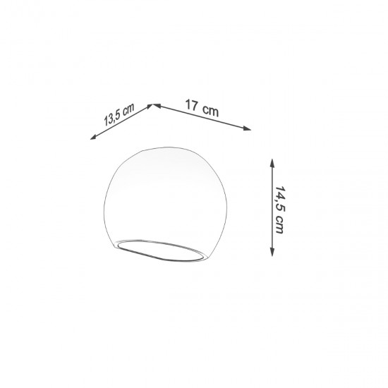 Varnished wall lamp GLOBE white gloss Varnished wall lamp GLOBE white gloss