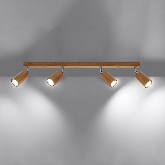 Ceiling lamp ZEKE 4 oak