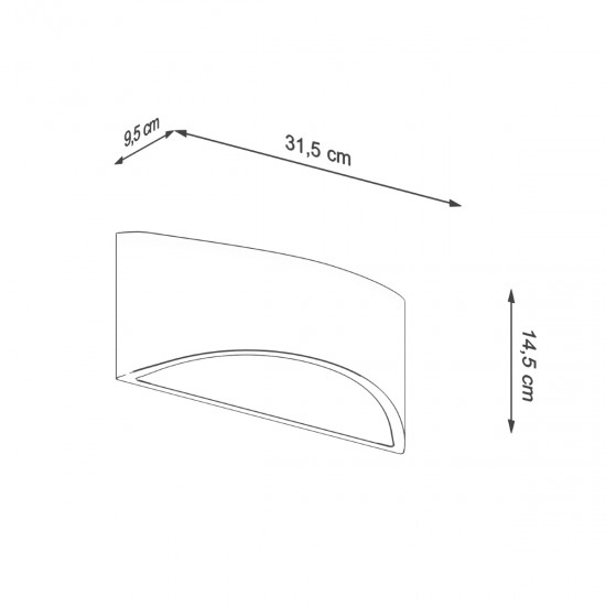 Varnished wall lamp VIXEN white gloss Varnished wall lamp VIXEN white gloss