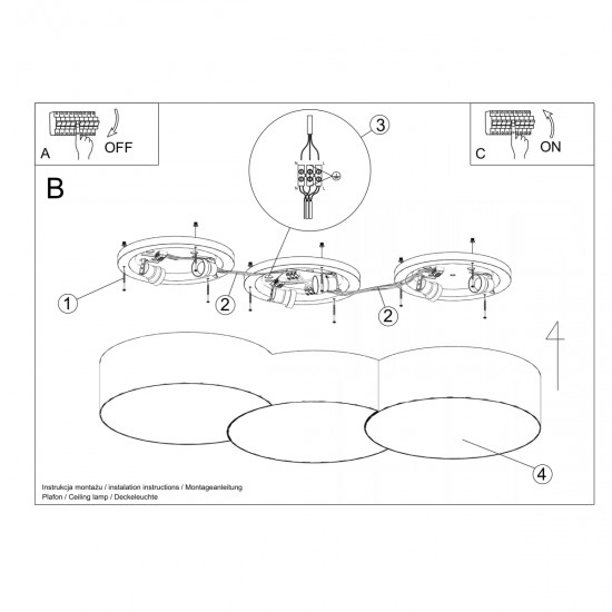 Ceiling lamp CIRCLE 3A white