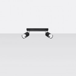 Ceiling lamp NERO 2 black/chrome