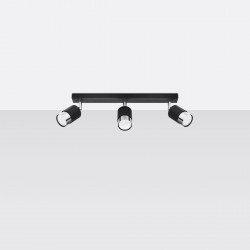 Ceiling lamp NERO 3 black/chrome