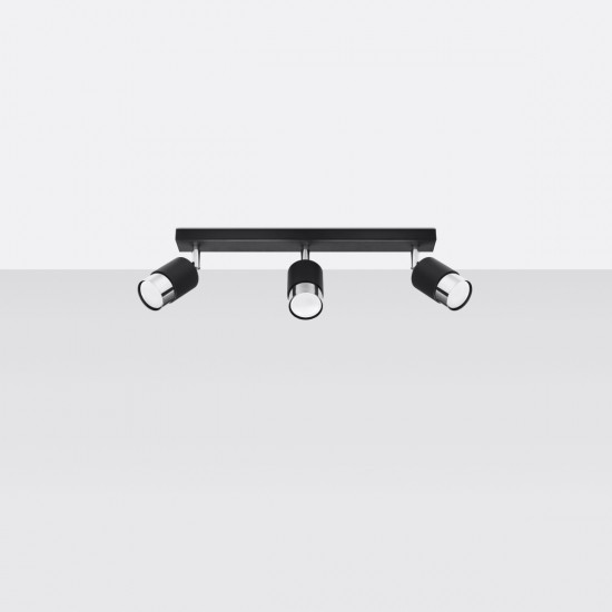 Ceiling lamp NERO 3 black/chrome