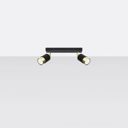 Ceiling lamp NERO 2 black/golden
