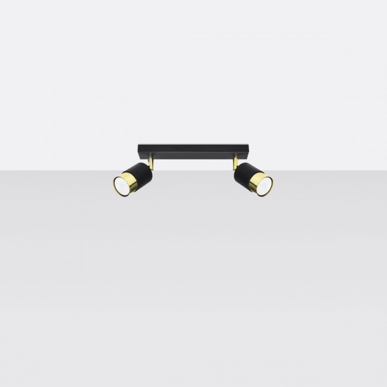 Ceiling lamp NERO 2 black/golden