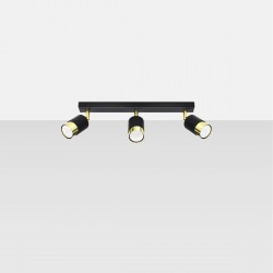 Ceiling lamp NERO 3 black/golden