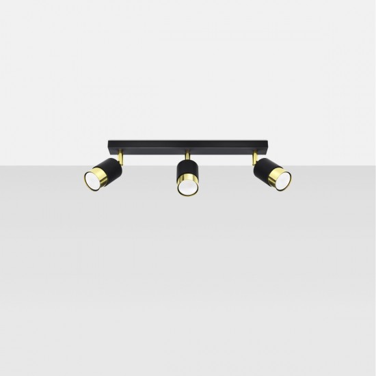 Ceiling lamp NERO 3 black/golden