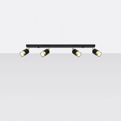 Ceiling lamp NERO 4 black/golden