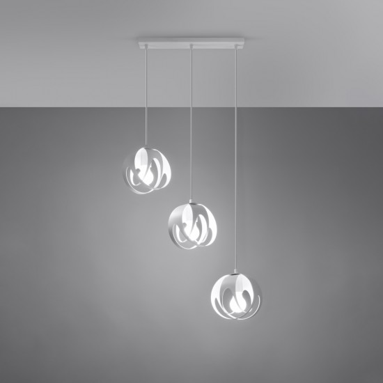 Pendant lamp TULOS 3L white