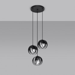 Pendant lamp TULOS 3P black