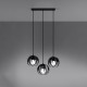Pendant lamp TULOS 3L black