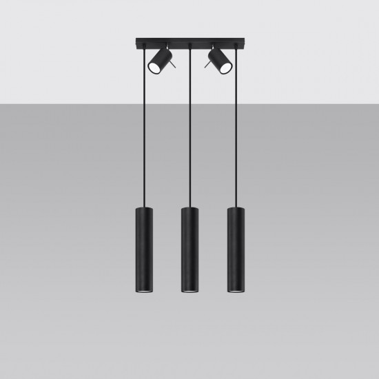 Pendant lamp RING 3 black