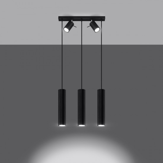 Pendant lamp RING 3 black