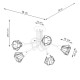 Chandelier ARTEMIS 5S black Chandelier ARTEMIS 5S black
