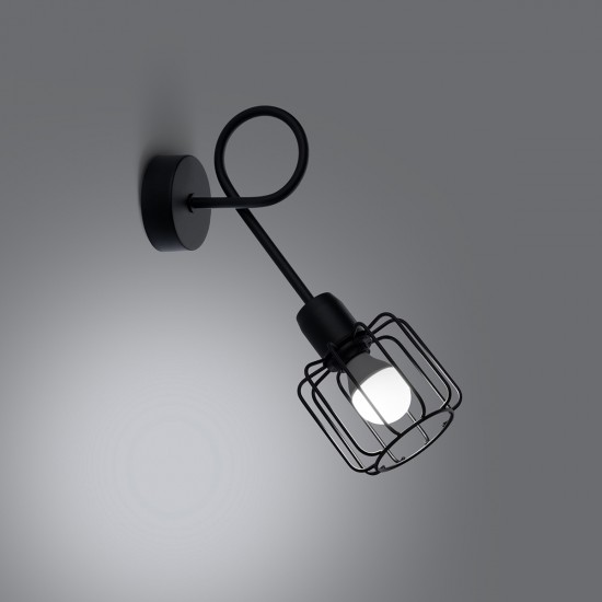 Wall lamp BELUCI 1S black