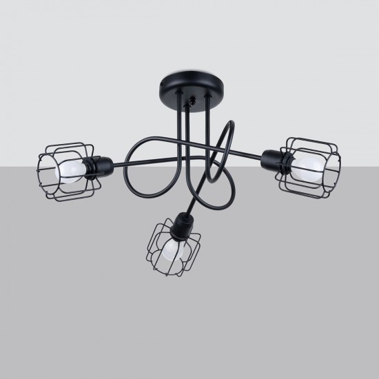 Chandelier BELUCI 3S black Chandelier BELUCI 3S black