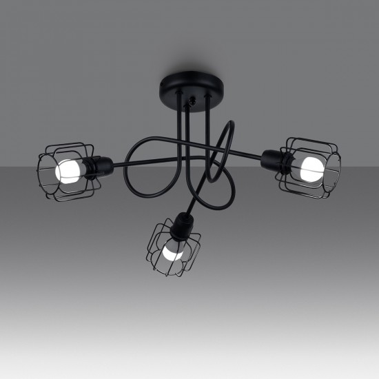 Chandelier BELUCI 3S black Chandelier BELUCI 3S black