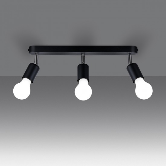 Ceiling lamp FORNES 3 black