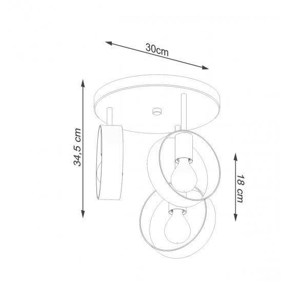 Ceiling lamp TITRAN 3 white