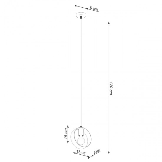 Pendant lamp TITRAN 1 biała