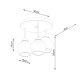 Chandelier ALINO 3 black Chandelier ALINO 3 black