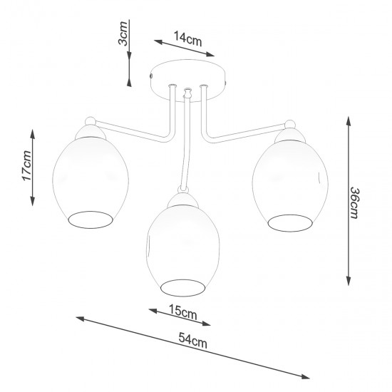 Chandelier FILLAN 3 black