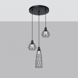 Pendant lamp SUBA 3P black