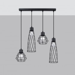 Pendant lamp SUBA 4L black