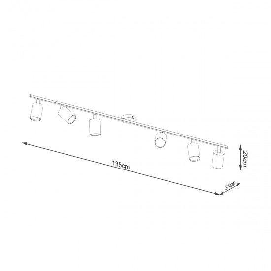 Ceiling lamp LEMMI 6L black