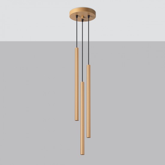 Pendant lamp PASTELO 3P gold