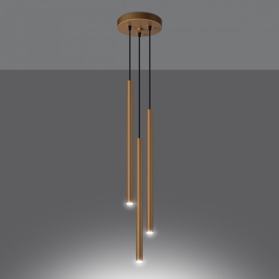Pendant lamp PASTELO 3P gold