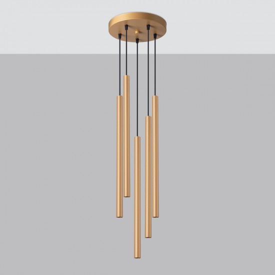 Pendant lamp PASTELO 5P gold