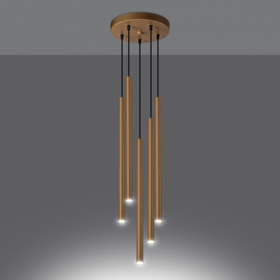 Pendant lamp PASTELO 5P gold
