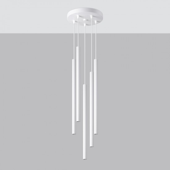 Pendant lamp PASTELO 5P white