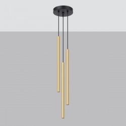 Pendant lamp PASTELO 3P polished gold