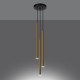Pendant lamp PASTELO 3P polished gold