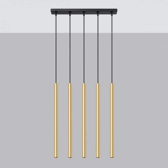 Pendant lamp PASTELO 5L polished gold